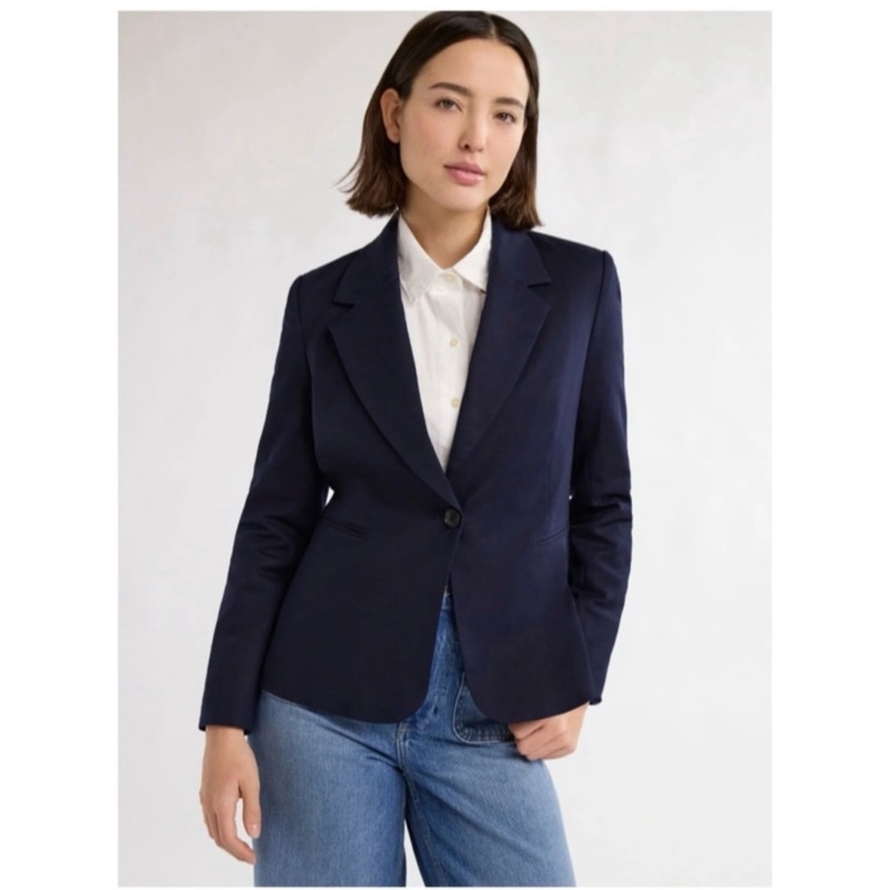 Free Assembly Single Breasted Blazer; Size M; Dark Navy.